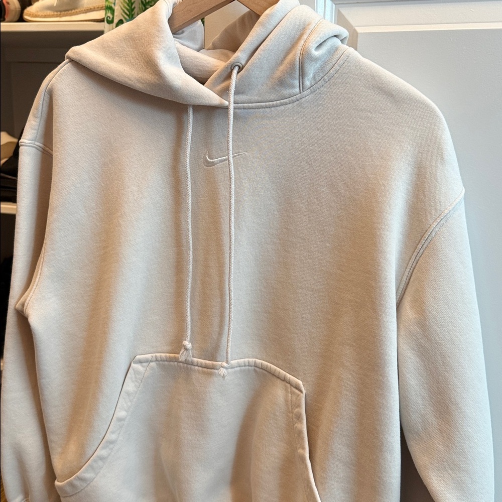 Nike womens Neutral Cream Cozy Hoodie and Sweatpants Set - Picture 2 of 4
